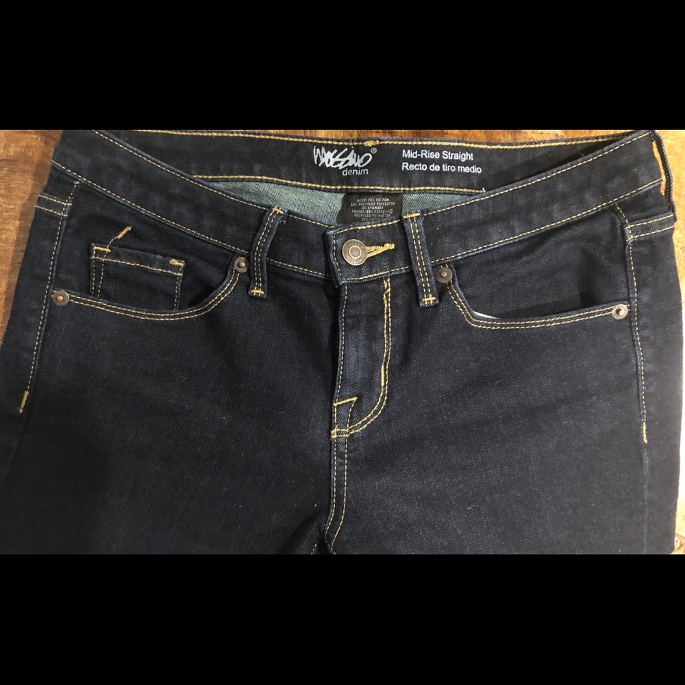 Mossimo jeans with silver cuff